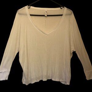 Victoria's Secret cropped long-sleeve white t-shirt sz XS